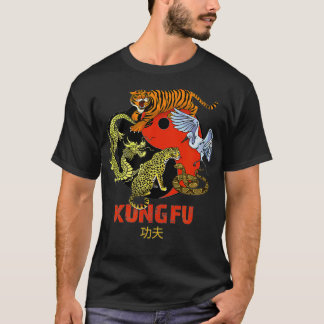 Kung Fu Five Animals bildet chinesische Kampfkunst T-Shirt