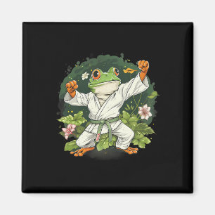 Kung Fu Frosch Kampfsport Floral Taekwondo Kickbox Magnet