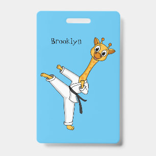 Kung-Fu-Giraffe-Cartoon-Illustration Ausweis