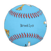 Kung Fu giraffe Cartoon Illustration Baseball (Rückseite)