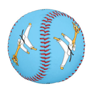 Kung Fu giraffe Cartoon Illustration Baseball