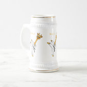 Kung Fu giraffe Cartoon Illustration Bierglas (Vorderseite Links)