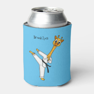 Kung Fu giraffe Cartoon Illustration Dosenkühler