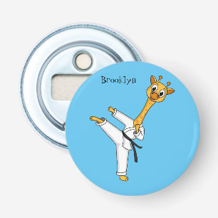 Kung Fu giraffe Cartoon Illustration Flaschenöffner