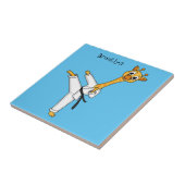 Kung Fu giraffe Cartoon Illustration Fliese (Seite)
