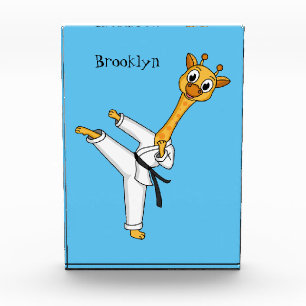 Kung Fu giraffe Cartoon Illustration Fotoblock