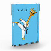 Kung Fu giraffe Cartoon Illustration Fotoblock (Links)