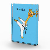 Kung Fu giraffe Cartoon Illustration Fotoblock (Rechts)