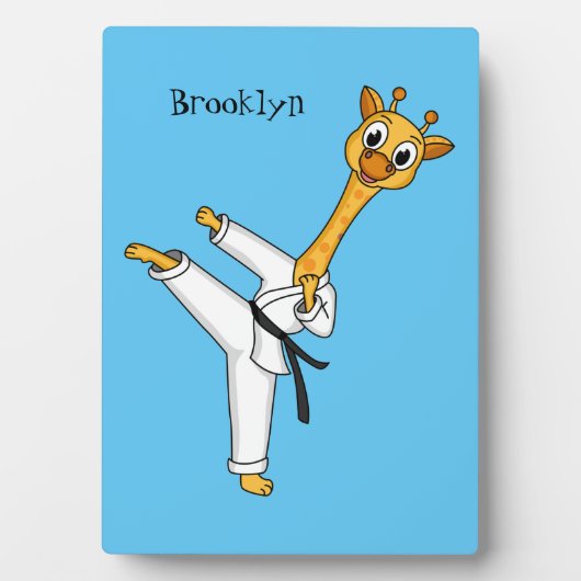 Kung Fu giraffe Cartoon Illustration Fotoplatte (Vorderseite)