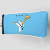 Kung Fu giraffe Cartoon Illustration Golf Headcover (Vorderseite)
