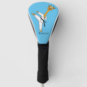 Kung Fu giraffe Cartoon Illustration Golf Headcover