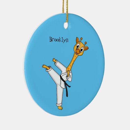 Kung Fu giraffe Cartoon Illustration Keramik Ornament (Rechts)