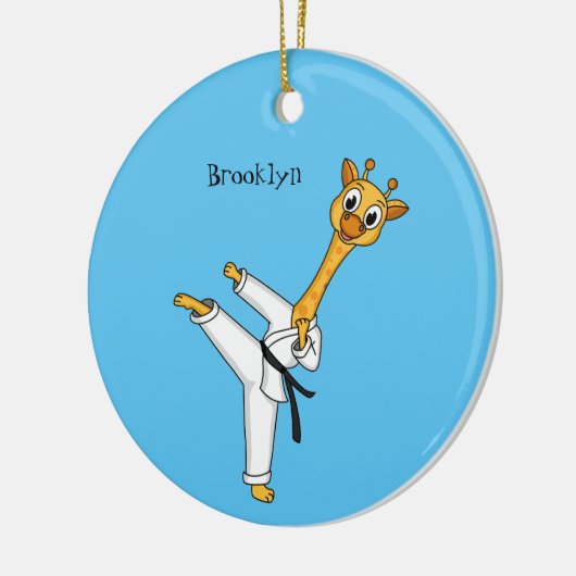Kung Fu giraffe Cartoon Illustration Keramik Ornament (Links)