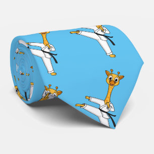 Kung Fu giraffe Cartoon Illustration Krawatte
