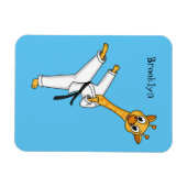 Kung Fu giraffe Cartoon Illustration Magnet (Horizontal)