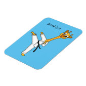 Kung Fu giraffe Cartoon Illustration Magnet (Linke Seite)