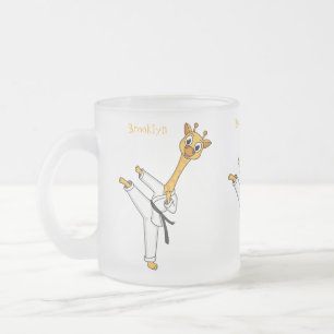 Kung Fu giraffe Cartoon Illustration Mattglastasse