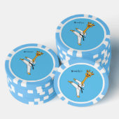 Kung Fu giraffe Cartoon Illustration Pokerchips (Stapel)