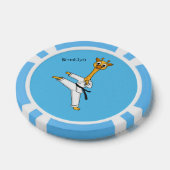 Kung Fu giraffe Cartoon Illustration Pokerchips (Einzeln)