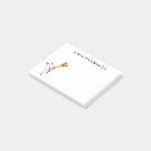 Kung Fu giraffe Cartoon Illustration Post-it Klebezettel (angewinkelt)