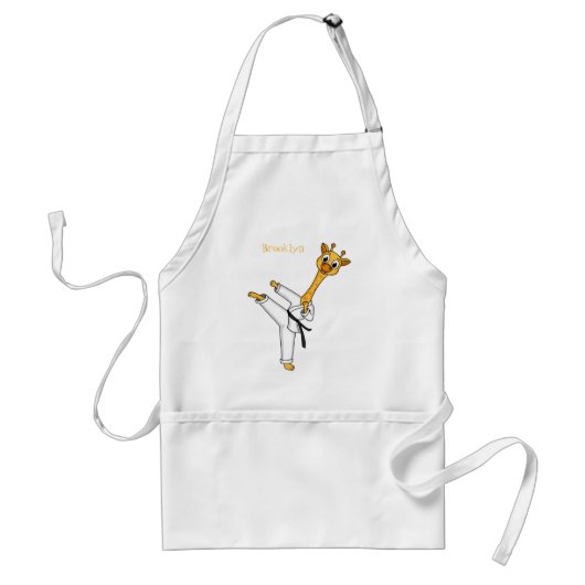 Kung Fu giraffe Cartoon Illustration Schürze (Vorne)