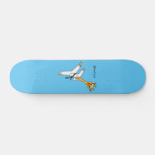 Kung Fu giraffe Cartoon Illustration  Skateboard (Horizontal)