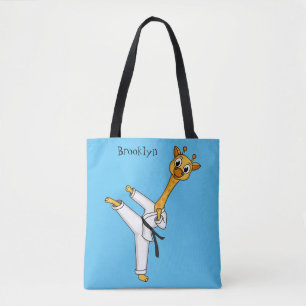 Kung Fu giraffe Cartoon Illustration Tasche