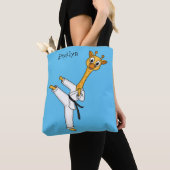 Kung Fu giraffe Cartoon Illustration Tasche (Von Nahem)