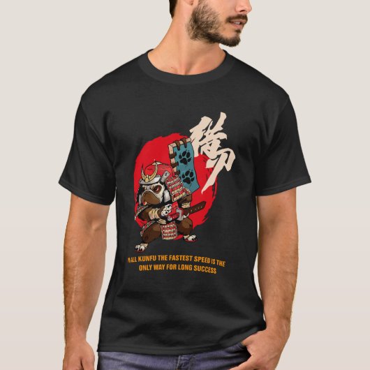 Kung Fu Hund T - Shirt - Fierce Pup, Funny Kick! (Vorderseite)