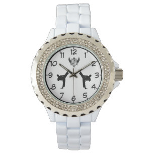 Kung fu joe Wappen Armbanduhr