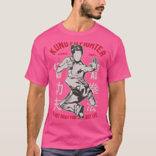 Kung Fu Kämpfe für Vintage chinesische Kampfkunst T-Shirt