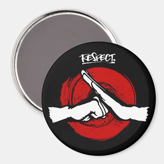 Kung Fu - Kampfkunst - Respektmagnet Magnet (Vorderseite/Rückseite)