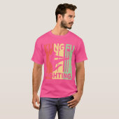 Kung Fu kämpft Vintag T-Shirt (Vorne ganz)