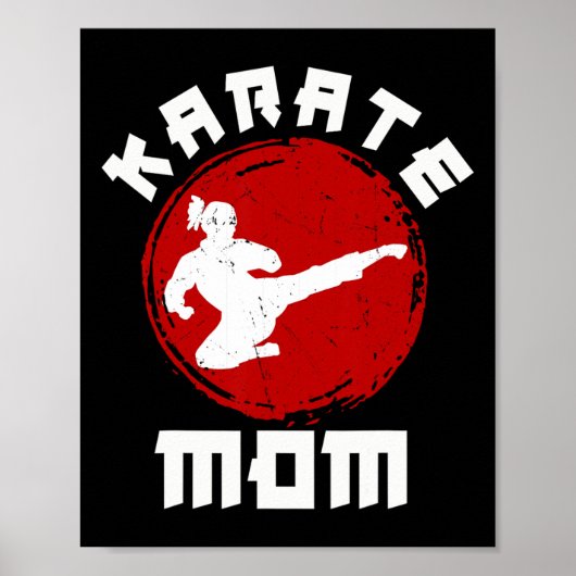 Kung-Fu-Karate-Mama-Schwarzgurtel-Experte für Kamp Poster (Vorne)