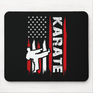 Kung Fu Karate USA-Flagge Schwarzgurtel Martial Ar Mousepad