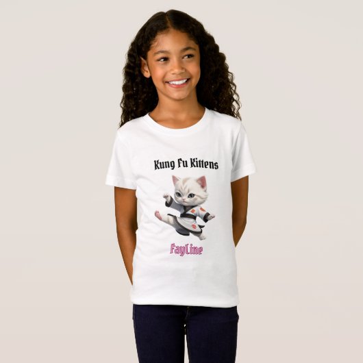 Kung Fu Kittens Girls' T - Shirt (Fayline) (Vorne ganz)