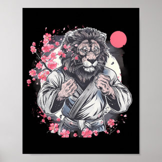 Kung Fu Lion Sakura Mma Kickboxen Judo Taekwondo Poster