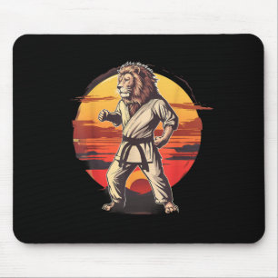 Kung Fu Lion Sunset Kickboxen Judo Taekwondo MMA Mousepad