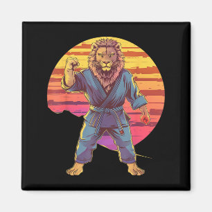 Kung Fu Lion Sunset MMA Kickboxen Judo Taekwondo Magnet