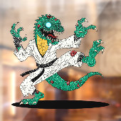 Kung Fu Lizard Zombie Fensteraufkleber (Blatt 2)