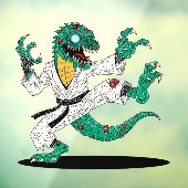 Kung Fu Lizard Zombie Fensteraufkleber (Blatt 3)