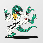 Kung Fu Lizard Zombie Fensteraufkleber (Blatt)