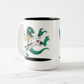 Kung Fu Lizard Zombie Zweifarbige Tasse (Vorderseite Links)
