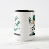 Kung Fu Lizard Zombie Zweifarbige Tasse (Mittel)