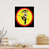 Kung-Fu Martial Arts Karate Manga Girl Poster (Küche)