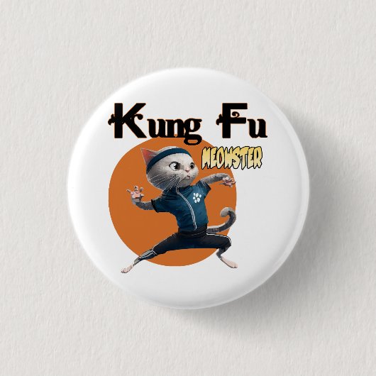 Kung Fu Meowster Button (Vorderseite)