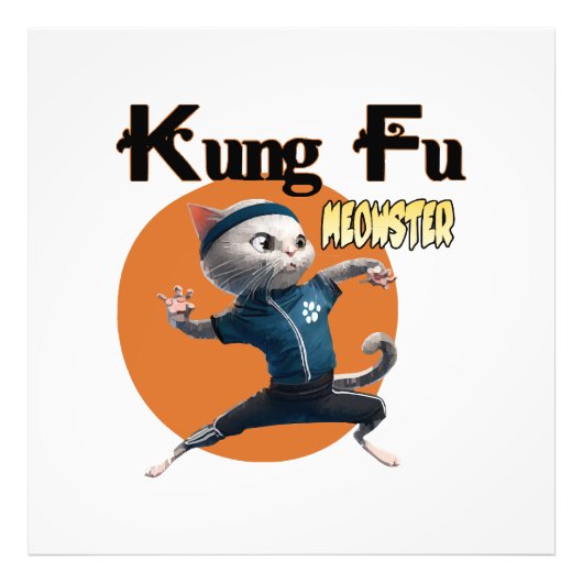 Kung Fu Meowster Fotodruck (Vorne)