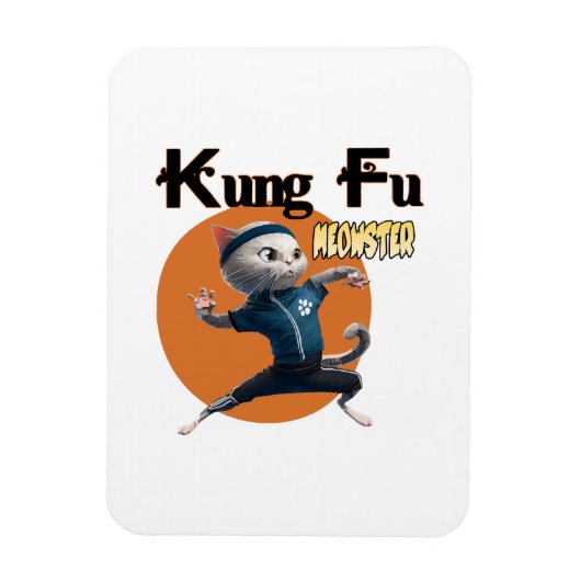 Kung Fu Meowster Magnet (Vertikal)