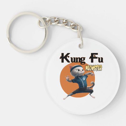 Kung Fu Meowster Schlüsselanhänger (Vorderseite)