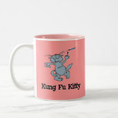 Kung Fu Miezekatze Zweifarbige Tasse (Links)